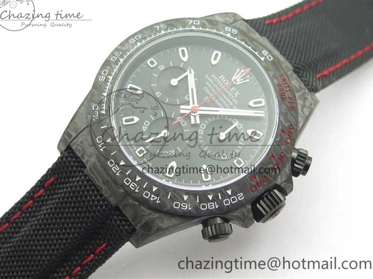 MiroTime 0104 Daytona DIW Carbon Noob 1:1 Best Edition Black Dial on Nylon Strap SA Modern 2611